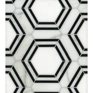 Gray hexagon floor tile