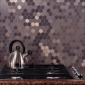 Grey Hexagon Backsplash Tile