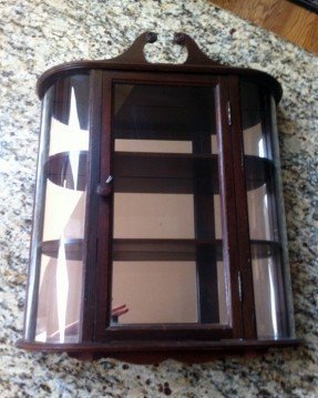 Just reduced vintage hanging wall curio cabinet