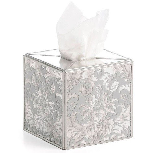 Mirrored kleenex shop holder