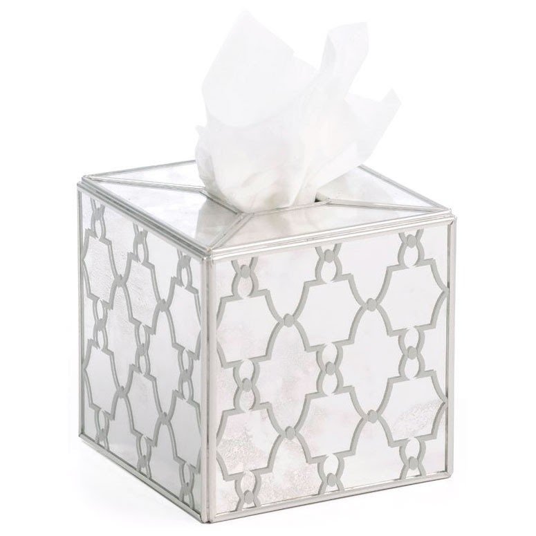 glass tissue box holder