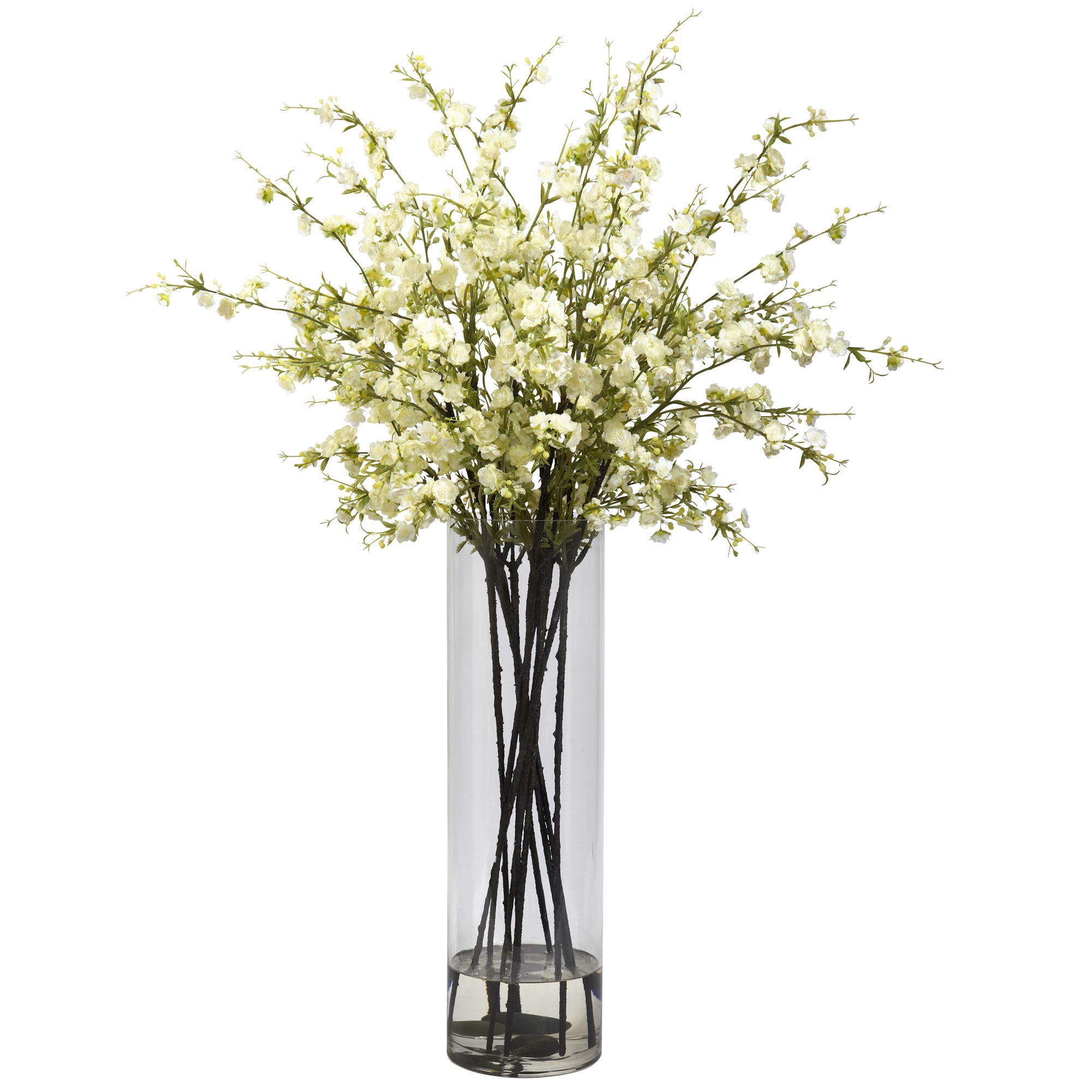 Nearly Natural 1316-WH Giant Cherry Blossom Arrangement, White