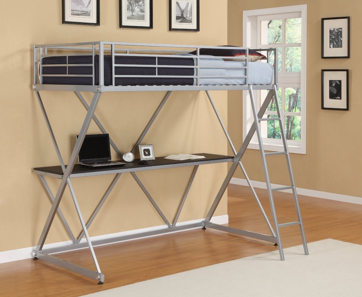 Wood Bunk Bed With Desk Underneath Ideas On Foter