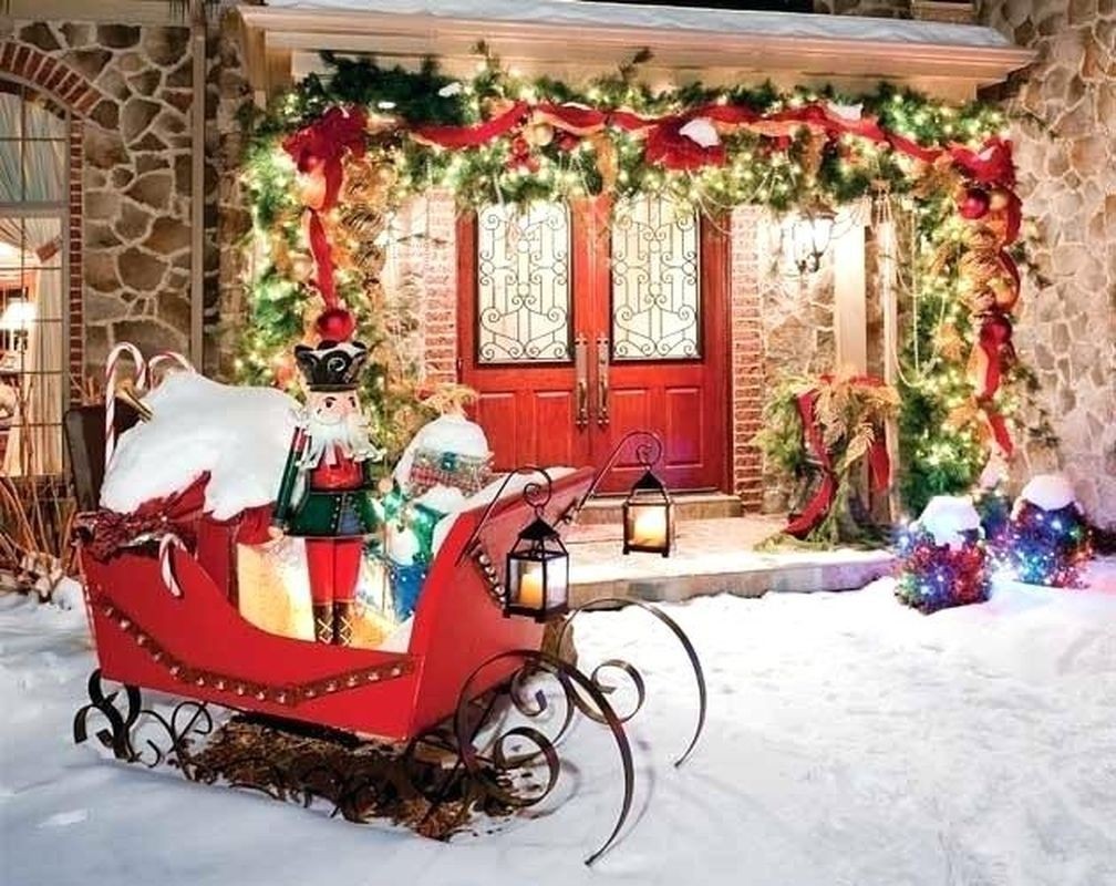 Large Christmas Sleigh Decoration