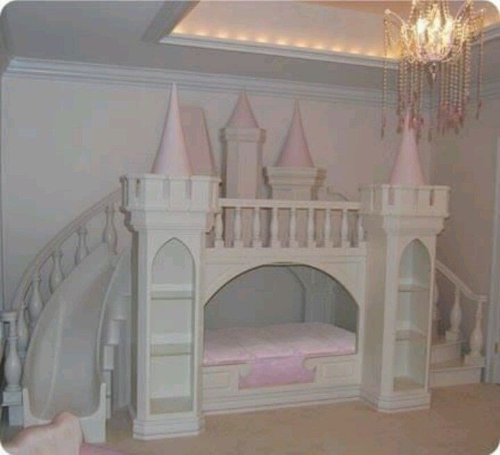 girls princess loft bed