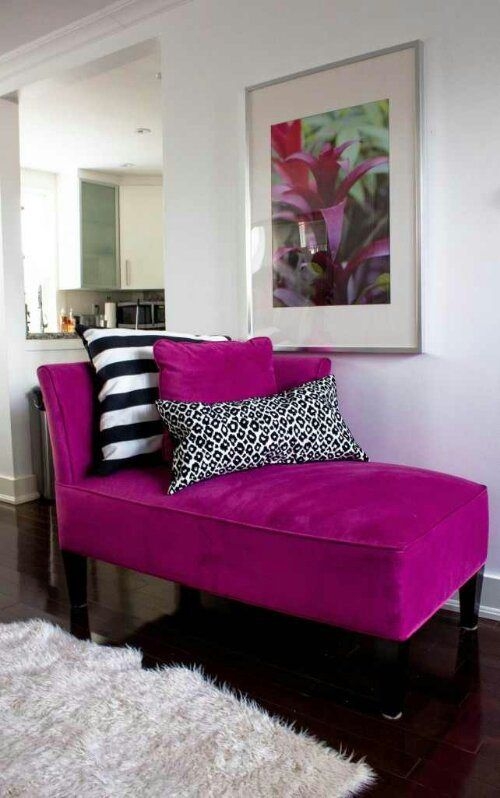 Purple chaise lounge chair 2