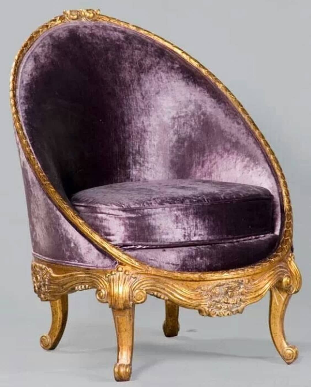 Purple velvet chair 2