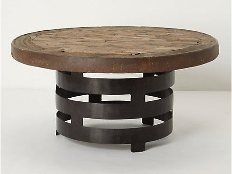 Round industrial coffee table 10