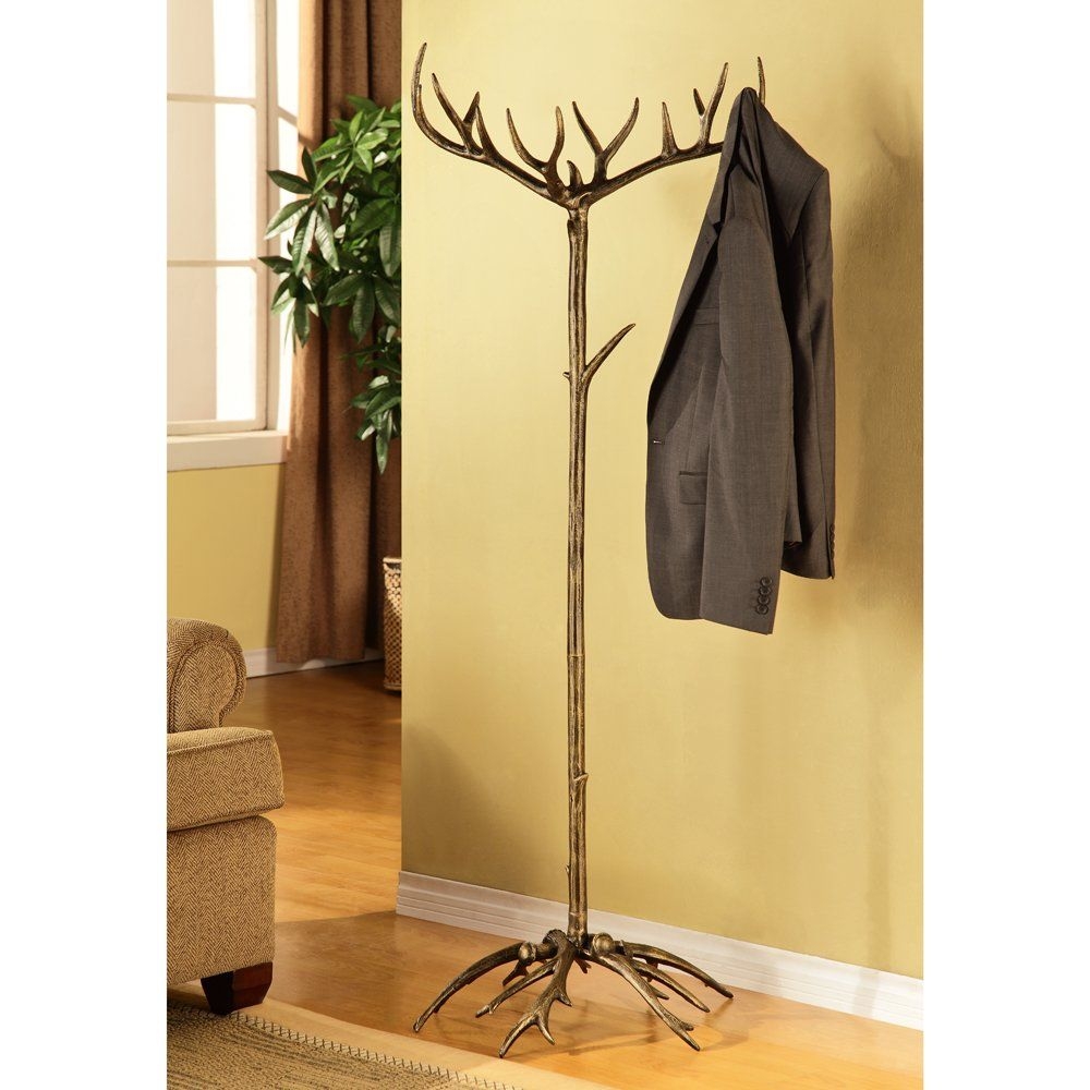 wood hat rack stand