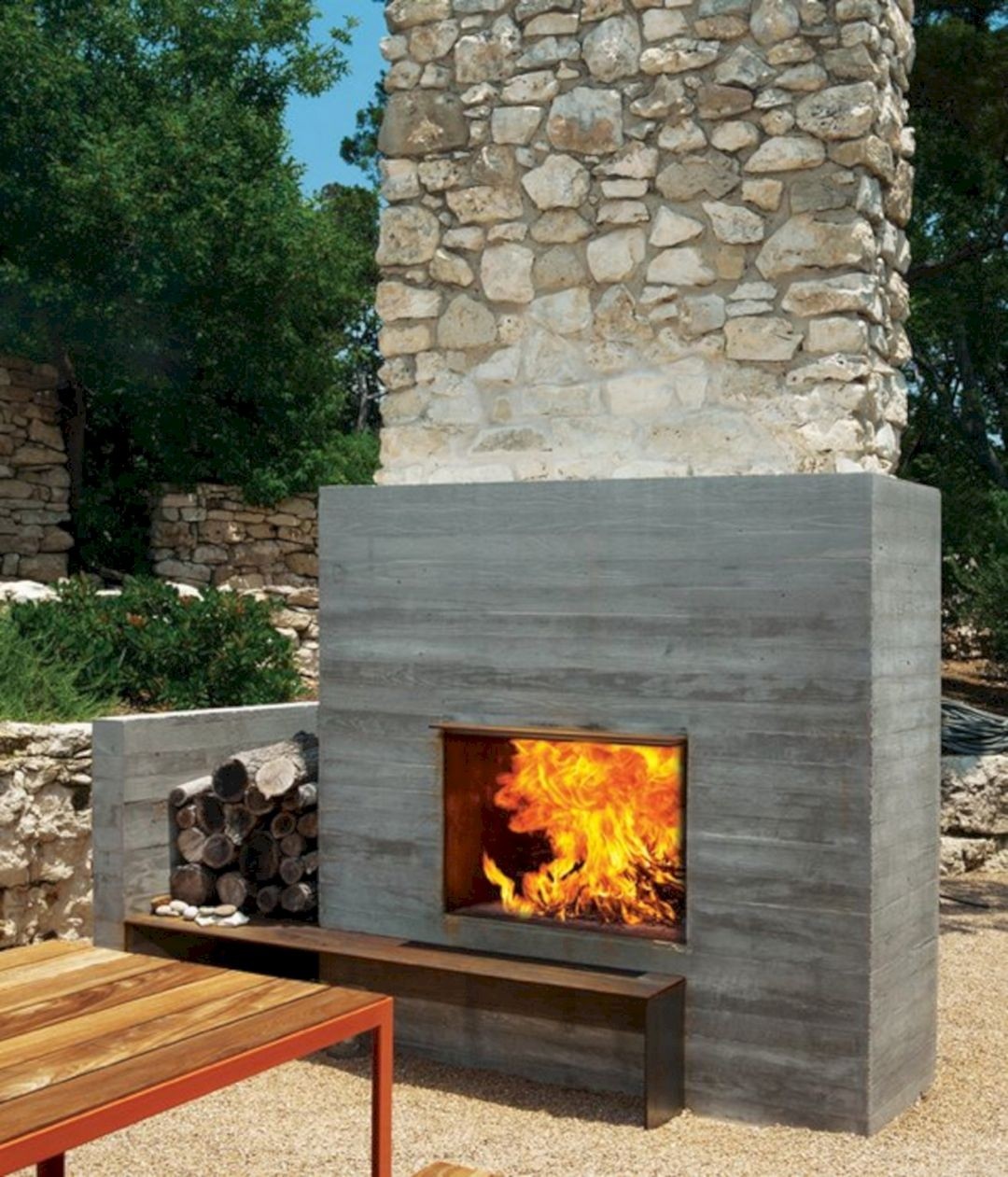 Steel Outdoor Fireplace - Ideas on Foter