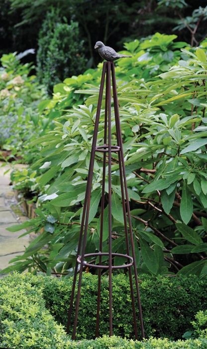 Wooden obelisks for garden