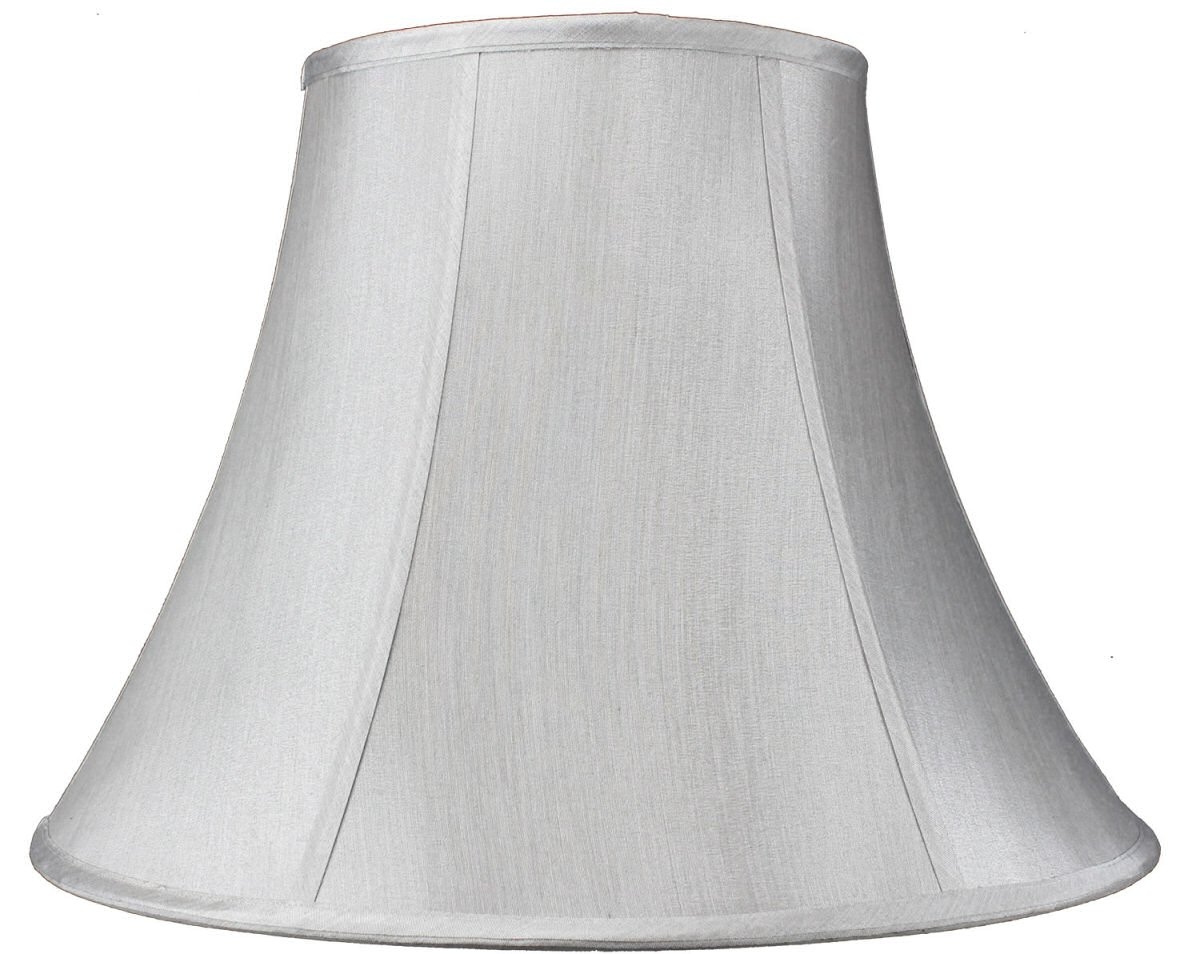 9x18x14 Gray Bell Shantung Lamp Shade