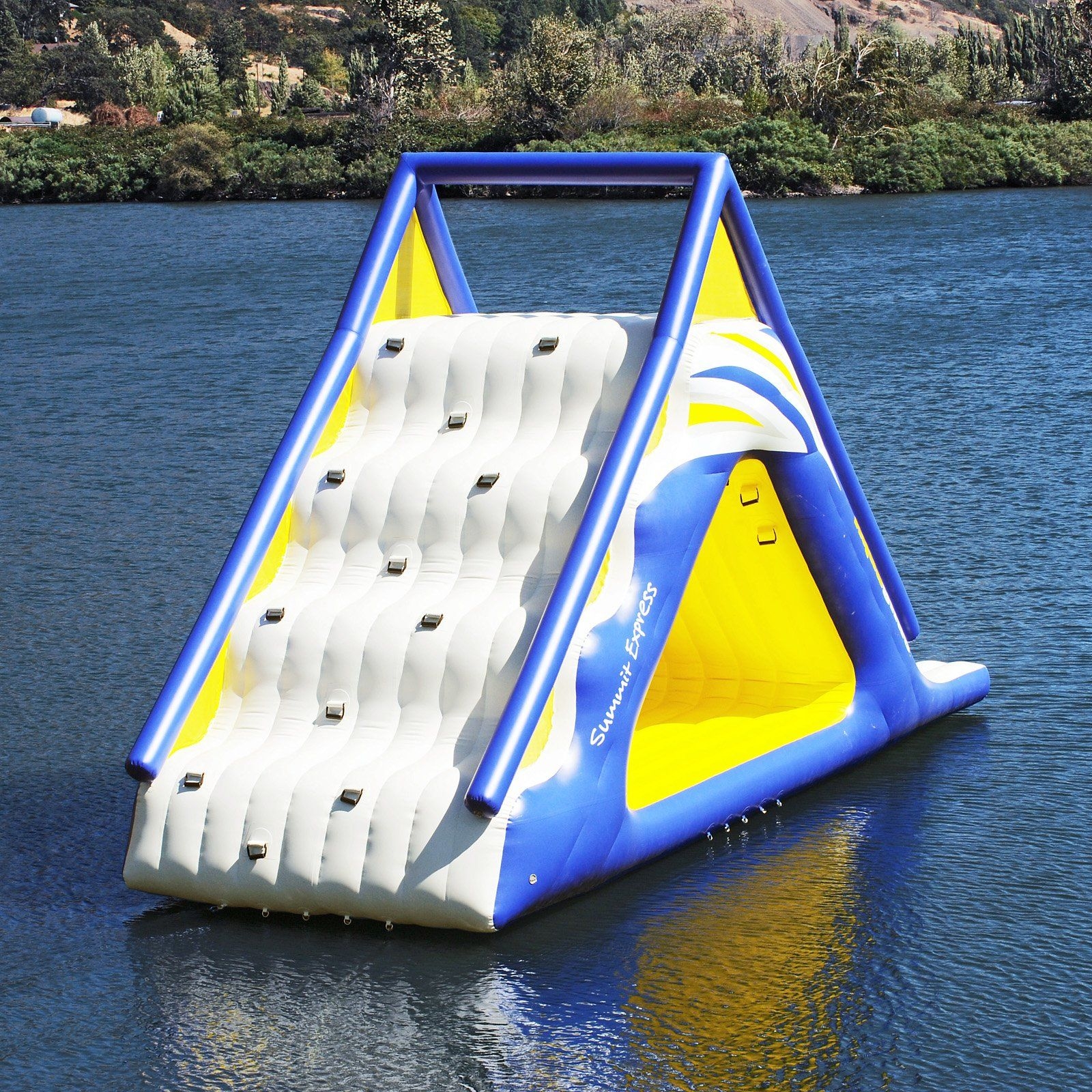 A gigantic water play slide this would be fun at