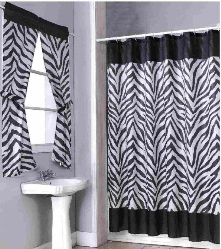 zebra print window valance