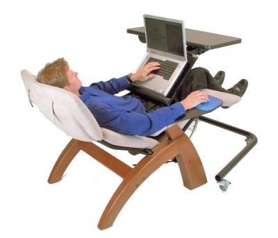 Outdoor chair with online laptop table