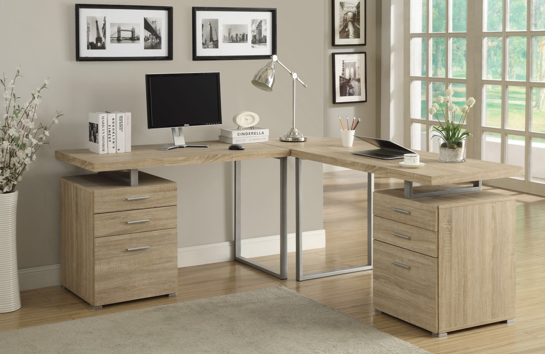 Corner Computer Desk With Drawers Ideas On Foter