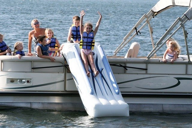 inflatable lake slide - ideas on foter