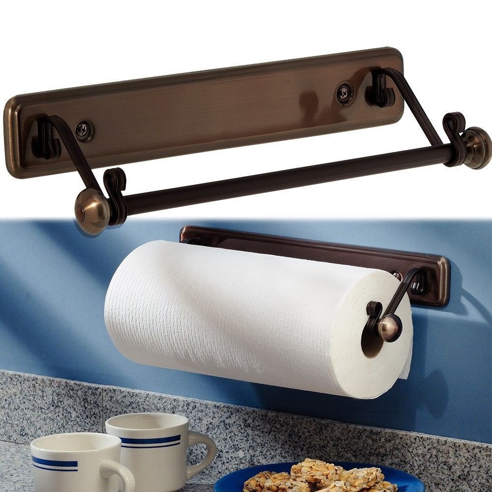 Bronze wall mount paper towel holder
