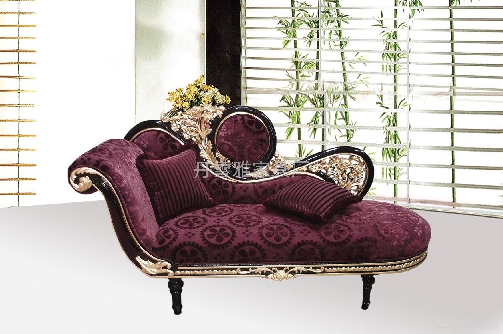 Burgundy chaise lounge