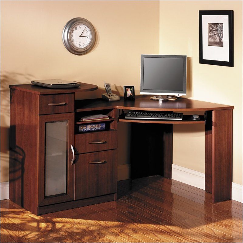 Bush Industries Vantage Corner Desk With 2 Box Drawers