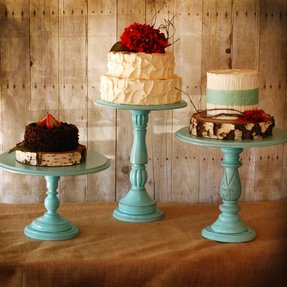 colorful cake stands ideas