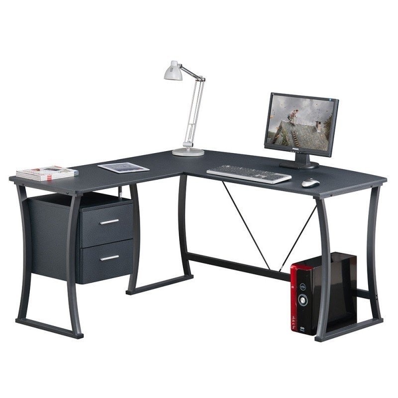 Corner desk with drawers