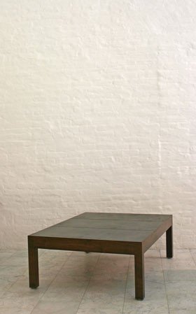 Dark wood square coffee table 7