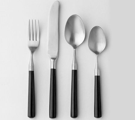 Black Handle Flatware - Foter