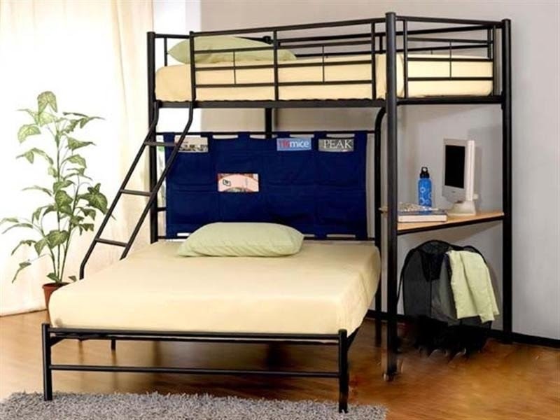 Futon bunk bed with desk