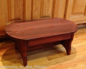 Heavy duty step stool oval solid wood kitchen bed foot