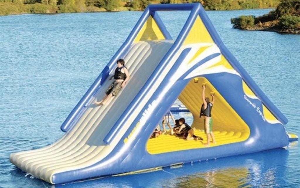 Inflatable lake slide 2