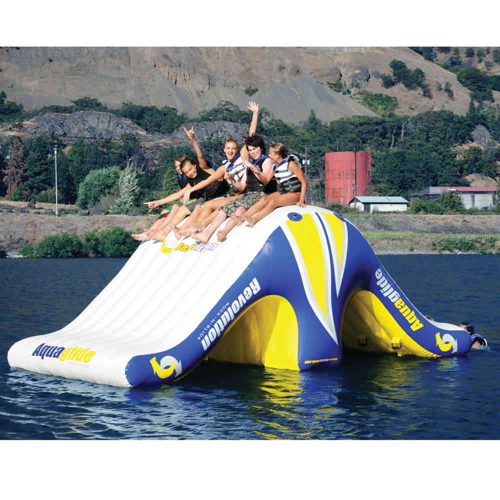 Inflatable water slide giant teeter totter on the other side