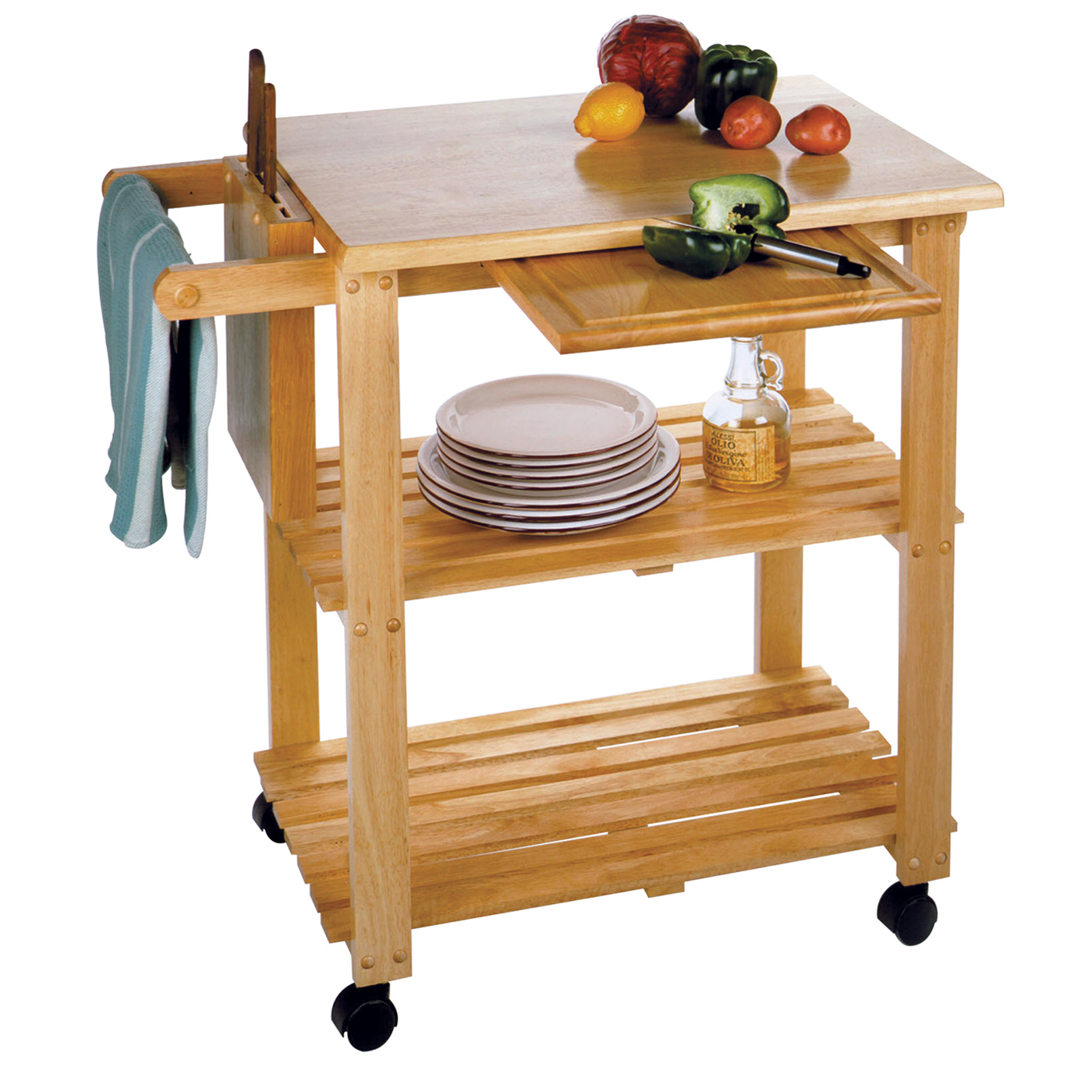 Kitchen cart with cutting board 2
