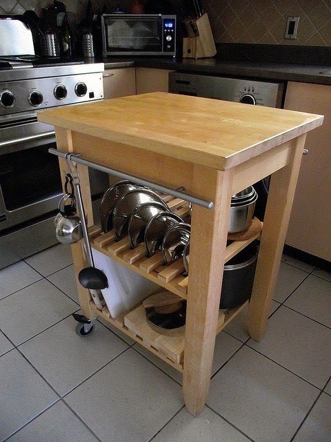 Kitchen cart with cutting board 5