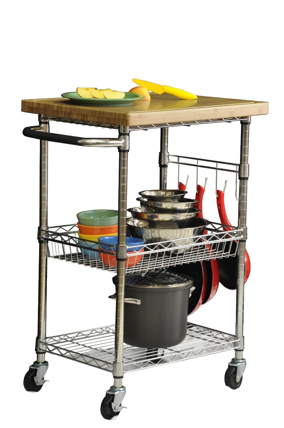 Kitchen cart with cutting board 9