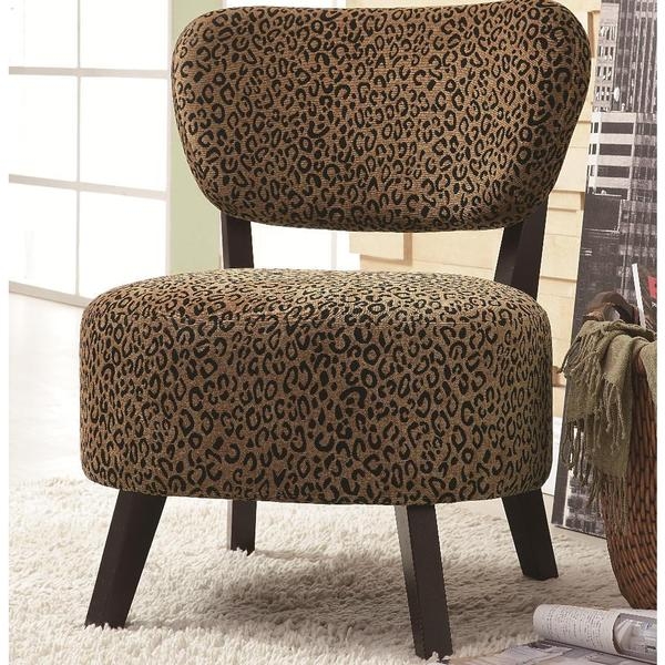 Leopard print vanity stool
