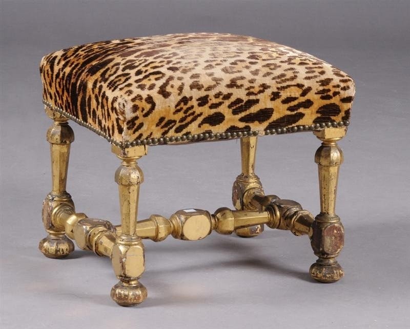 Leopard vanity stool 20