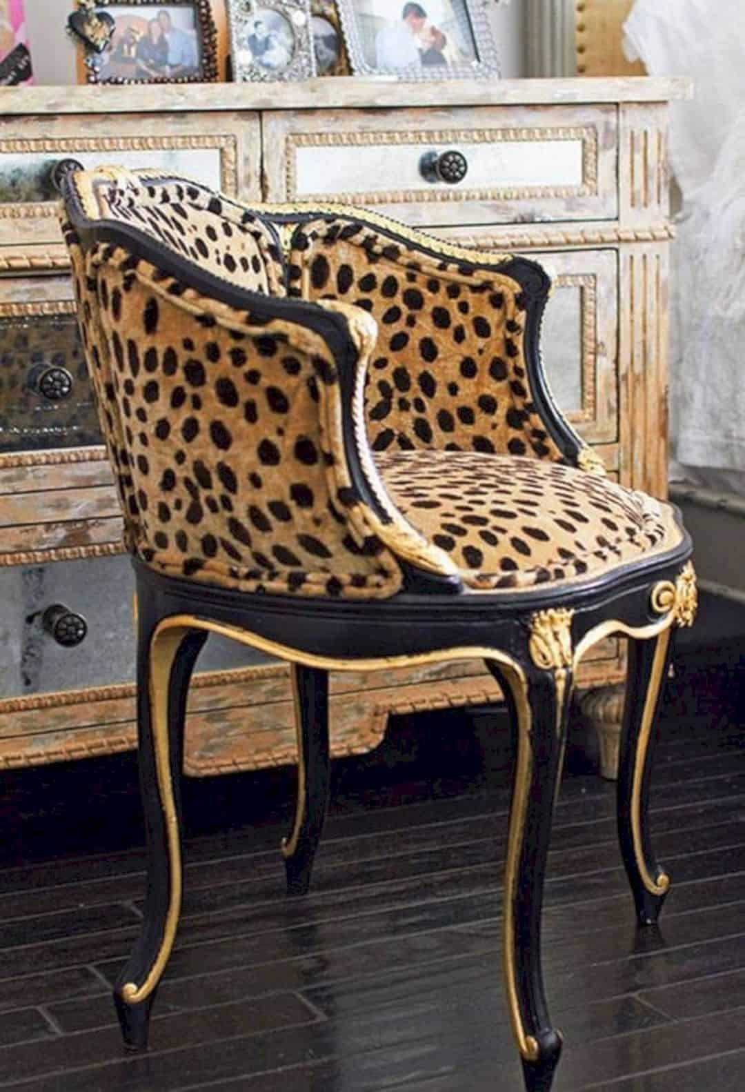Leopard vanity stool 21