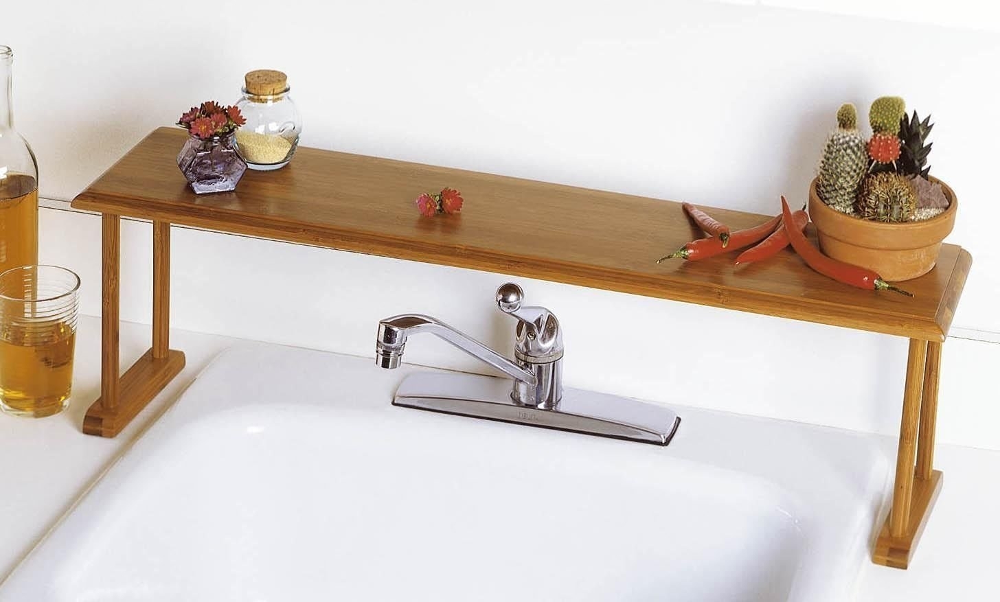 Lipper International Bamboo Over-The-Sink Shelf