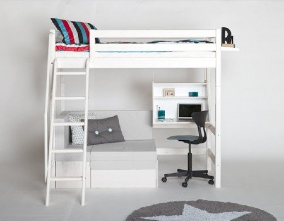 cabin bed with sofa bed and desk