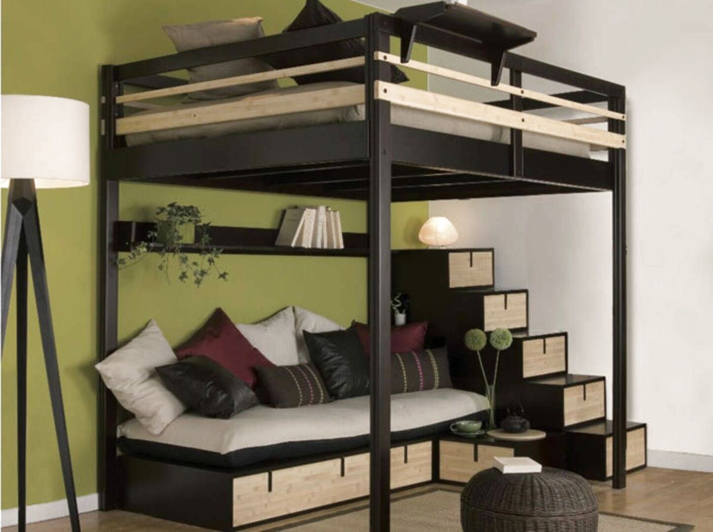 Loft beds with stairs