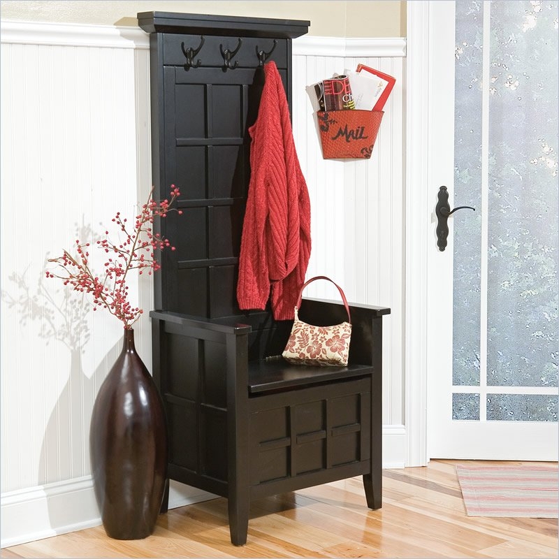 Mini black hall tree and storage bench shopping the best