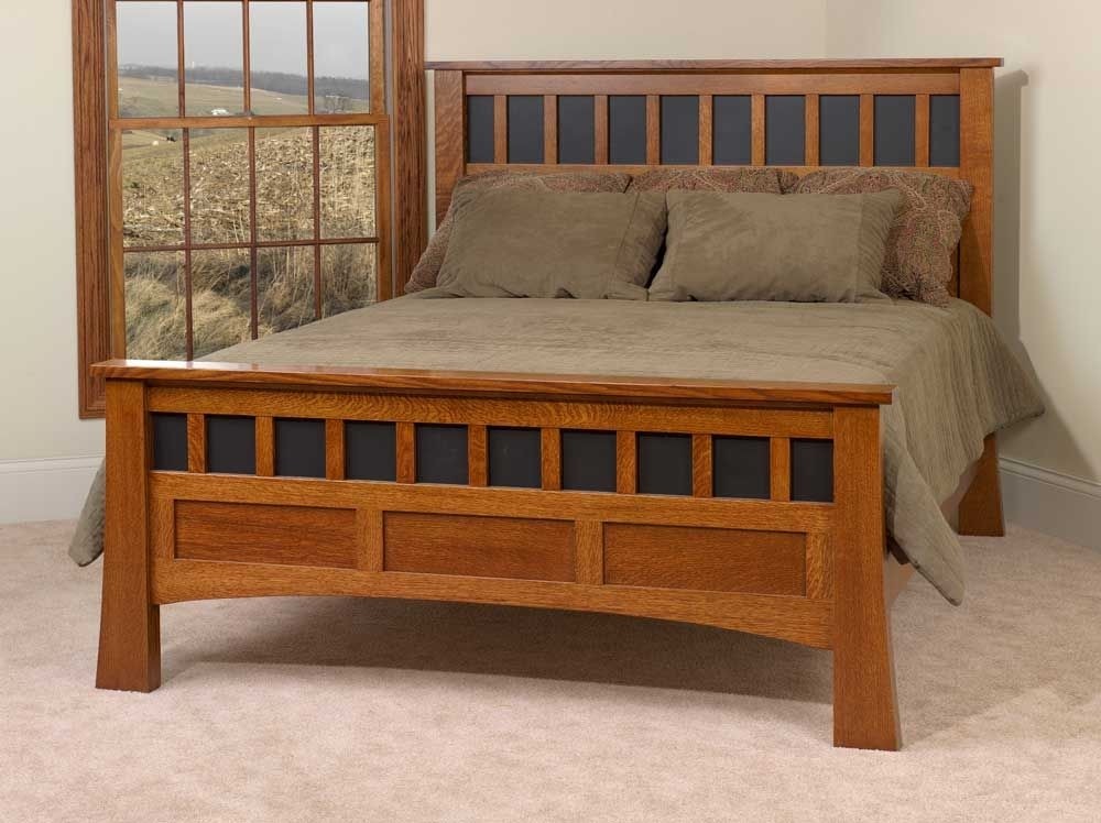 mission style bed for adjustable mattress