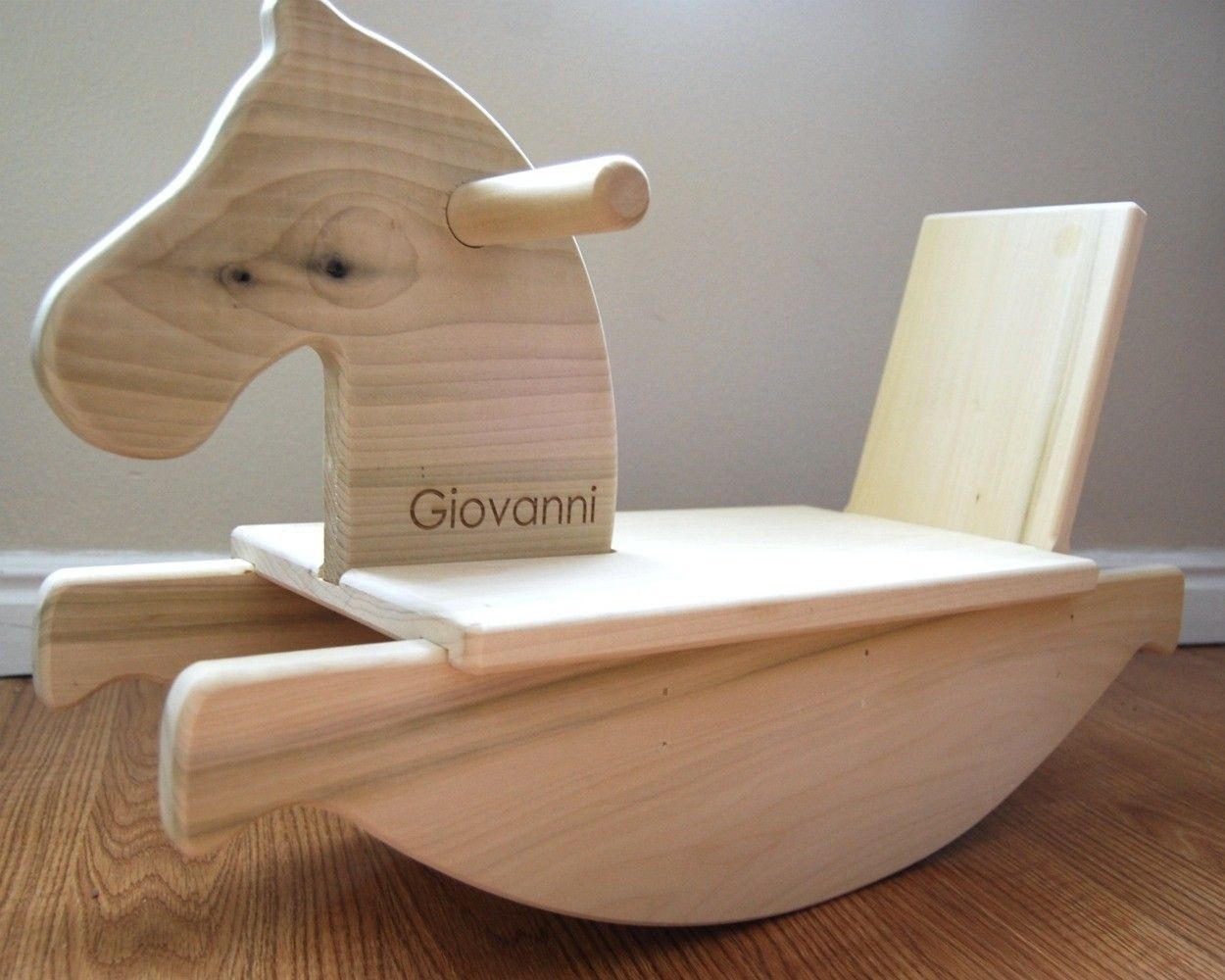 Personalized mod toddler rocking horse