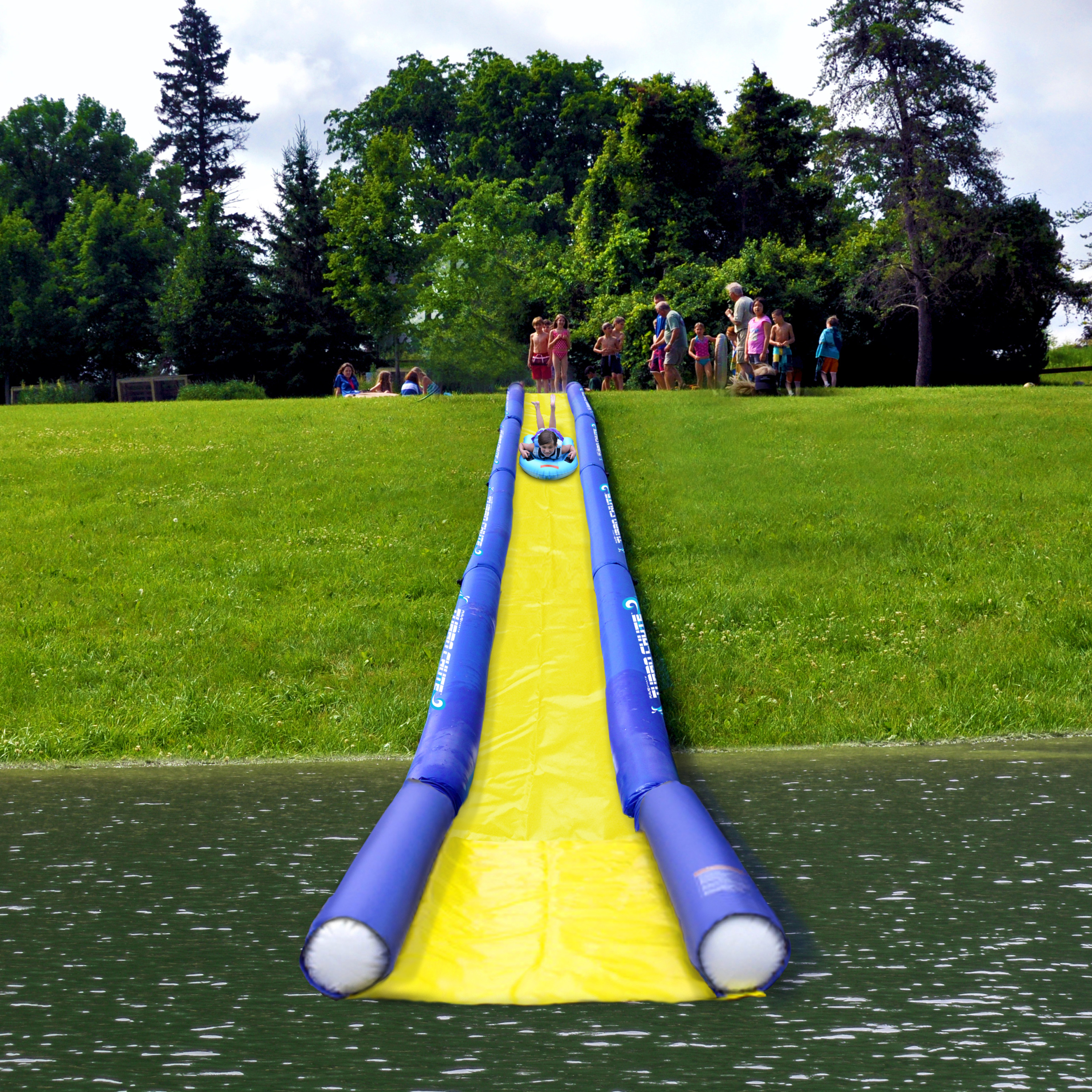 inflatable slide for lake