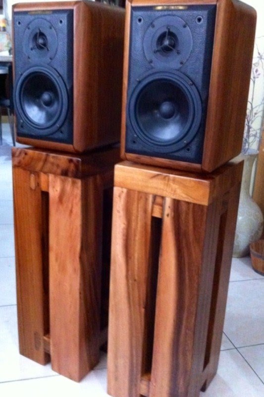 Real hardwood diy speaker stands for my sonus faber