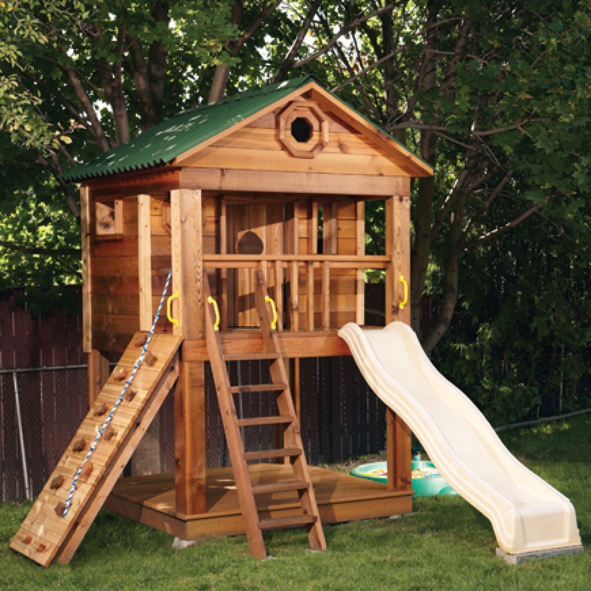 Slide tower playhouse