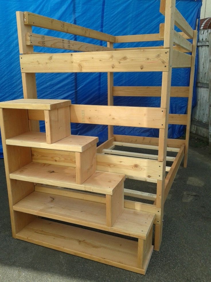 Full Size Loft Bed With Stairs Ideas on Foter