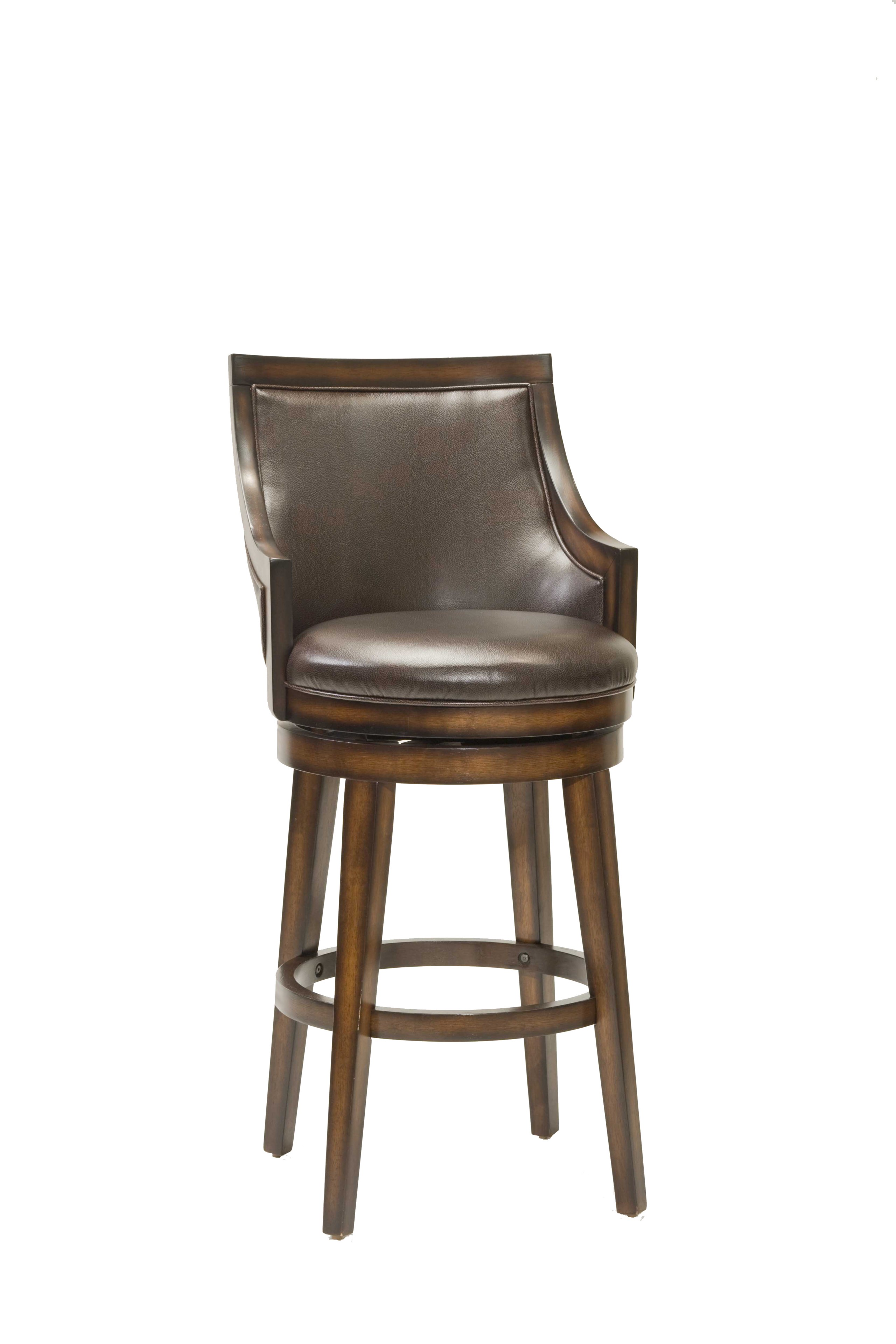 Upholstered arm swivel bar stool