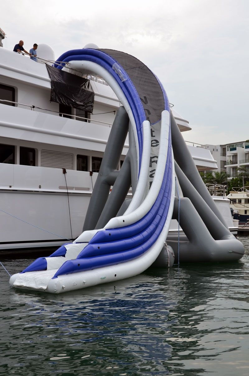 water slide for floating dock